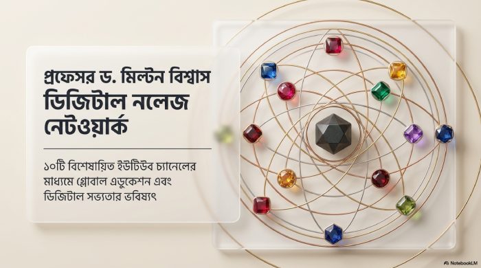 প্রফেসর ড. মিল্টন বিশ্বাস ডিজিটাল নলেজ নেটওয়ার্ক ও ১০টি বিশেষায়িত ইউটিউব চ্যানেলের চিত্র