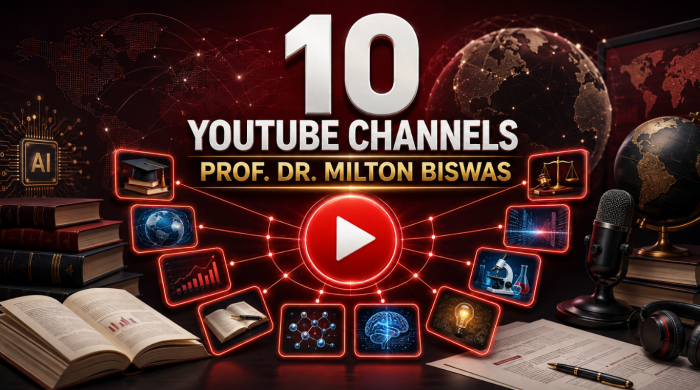 Prof. Dr. Milton Biswas-এর ১০টি YouTube চ্যানেলের জ্ঞানভিত্তিক নেটওয়ার্ক—সাহিত্য, গবেষণা, শিক্ষা, AI, বিশ্বসংস্কৃতি ও ডিজিটাল মিডিয়া